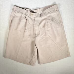 Nike Golf Shorts Mens 38 Khaki Pleated Casual Preppy Performance Classic Sports